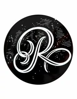 Maxwell & Williams The Letterettes Ceramic 10.5cm R Gift Boxed Round Coaster Black