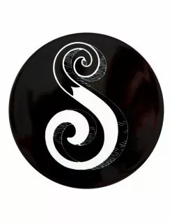 Maxwell & Williams The Letterettes Ceramic 10.5cm S Gift Boxed Round Coaster Black