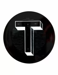 Maxwell & Williams The Letterettes Ceramic 10.5cm T Gift Boxed Round Coaster Black