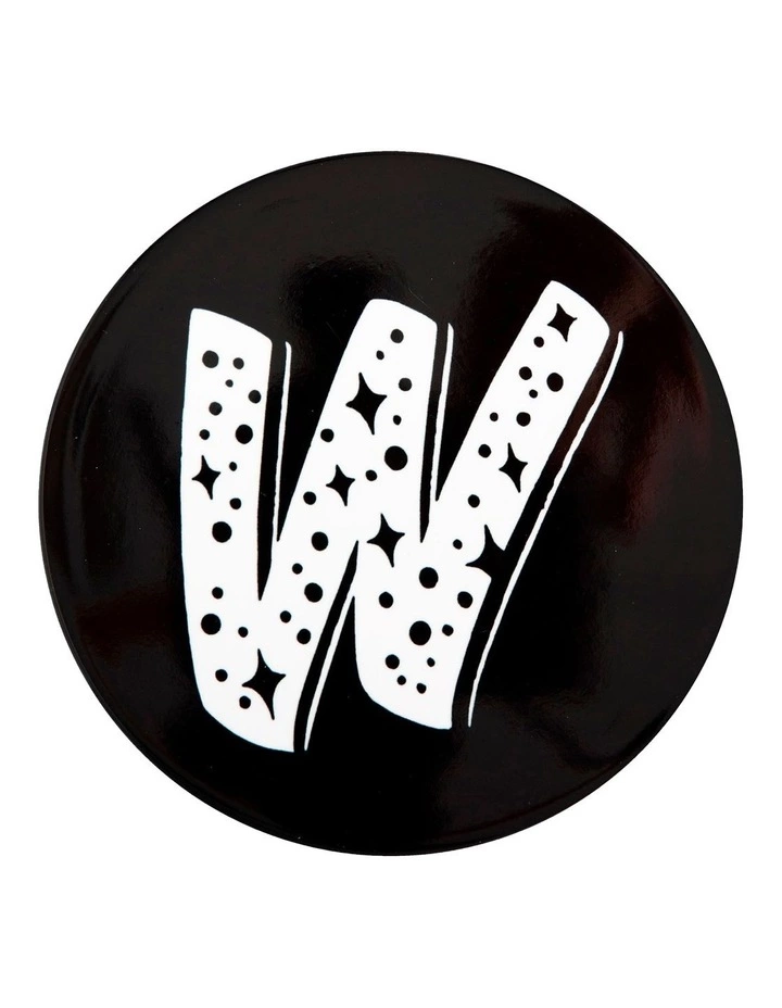 Maxwell & Williams The Letterettes Ceramic 10.5cm W Gift Boxed Round Coaster Black 1 Maxwell & Williams The Letterettes Ceramic 10.5cm W Gift Boxed Round Coaster Black