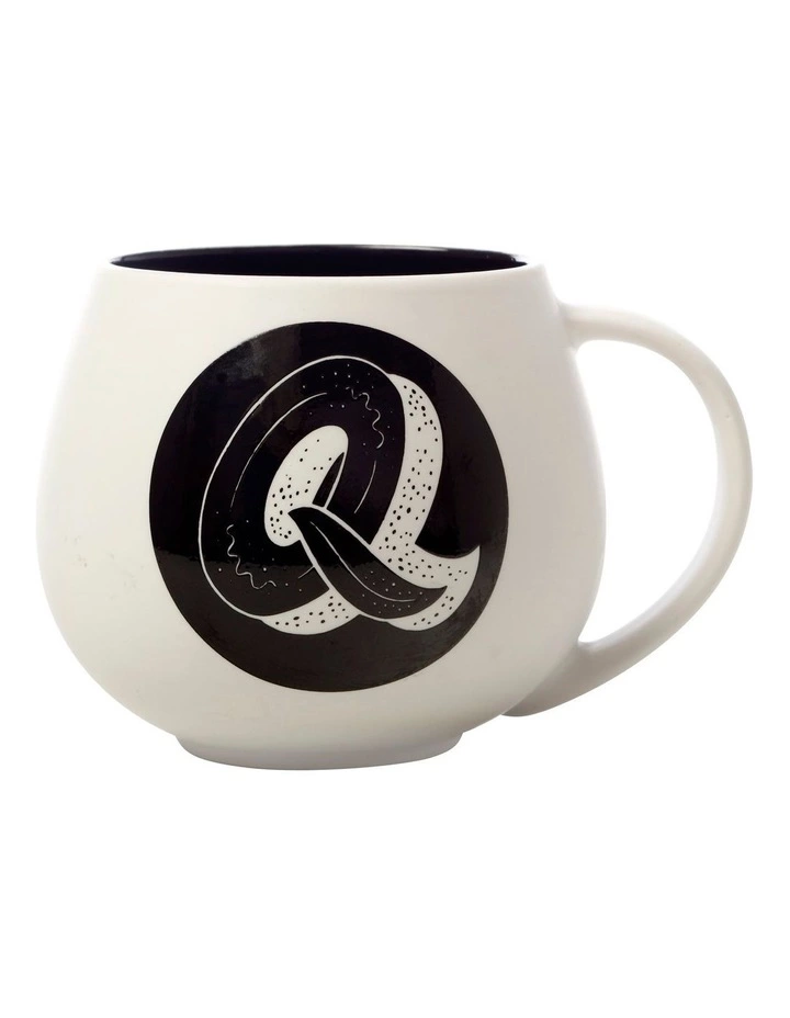 Maxwell & Williams The Letterettes 450ml Q Snug Mug Gift Boxed White 1 Maxwell & Williams The Letterettes 450ml Q Snug Mug Gift Boxed White