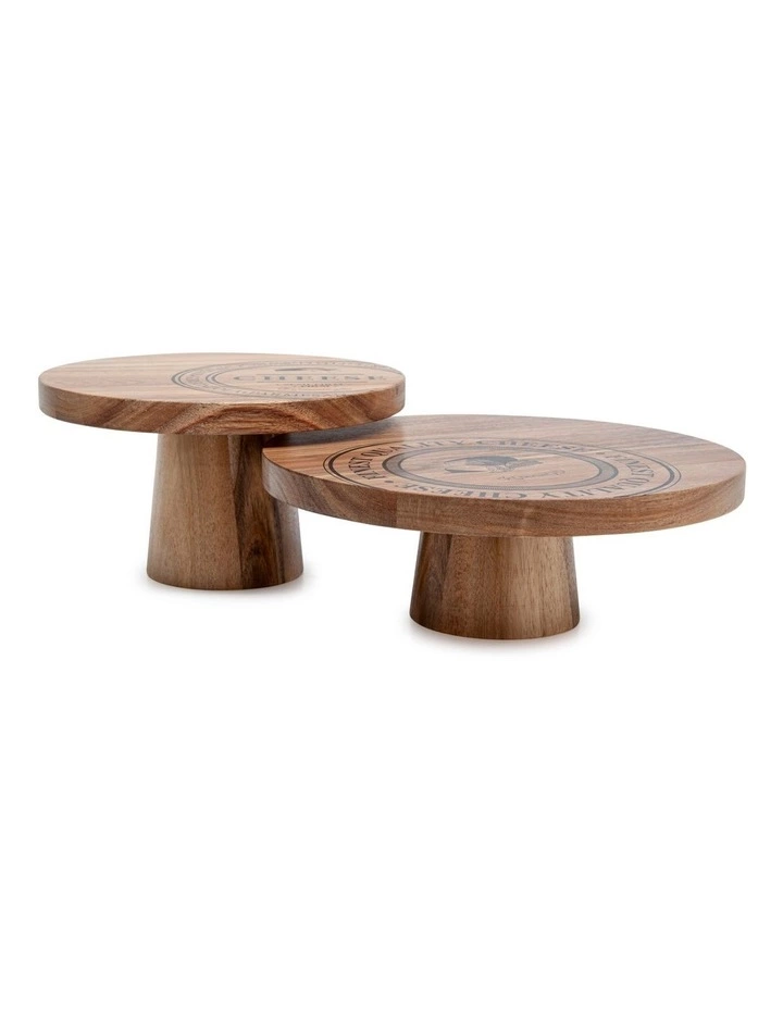 Salt&Pepper Fromage Set Of 2 Serving Stands Natural 1 Salt&Pepper Fromage Set Of 2 Serving Stands Natural