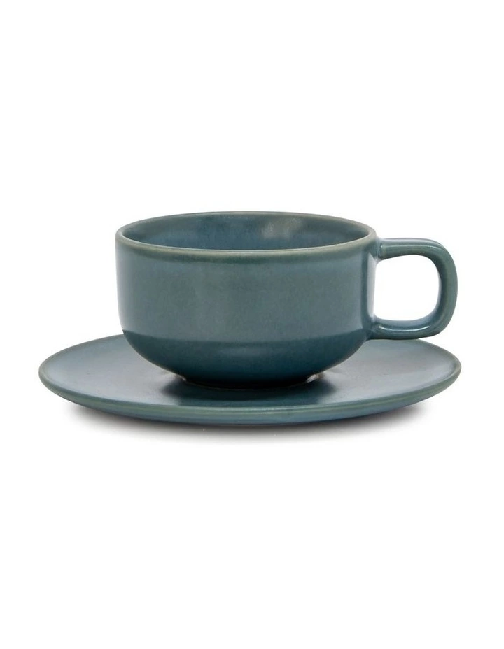 Salt&Pepper Hue 200ml Tea Cup & Saucer Set Sage 1 Salt&Pepper Hue 200ml Tea Cup & Saucer Set Sage