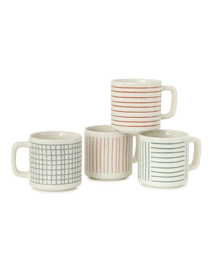 Salt&Pepper Nata Mug - 350ml - Set Of 4 1 Salt&Pepper Nata Mug - 350ml - Set Of 4