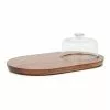 Salt&Pepper Provedore Oval 40cm Serving Board With Dome Natural