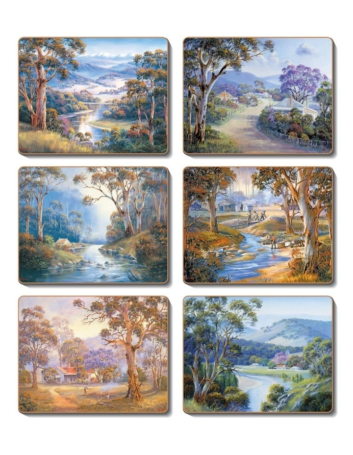 Cinnamon Bradleys Stream Set of 6 Coasters 1 Cinnamon Bradleys Stream Set of 6 Coasters