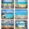 Cinnamon Coastal Verandahs set of 6 Placemats