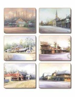 Cinnamon Country Towns set of 6 Placemats