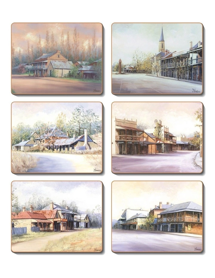 Cinnamon Country Towns set of 6 Placemats 1 Cinnamon Country Towns set of 6 Placemats