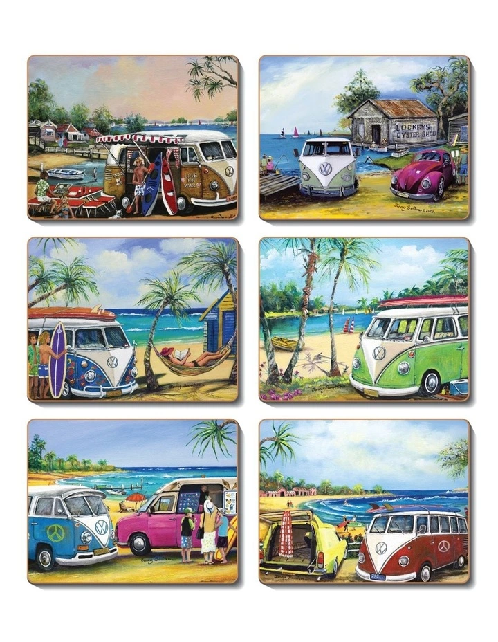Cinnamon Kombi Set of 6 Coasters 1 Cinnamon Kombi Set of 6 Coasters