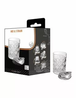 Uber Bar Tools Mix & Strain Set Chrome