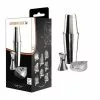 Uber Bar Tools Bartender Classic Set Chrome (Incl. Boston & Toby Tin W/ Weighted Base)