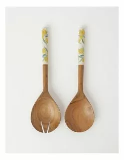 Australian House & Garden Summer Wattle Salad Server Set 2