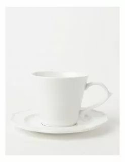 Heritage Scalloped Cup & Saucer White