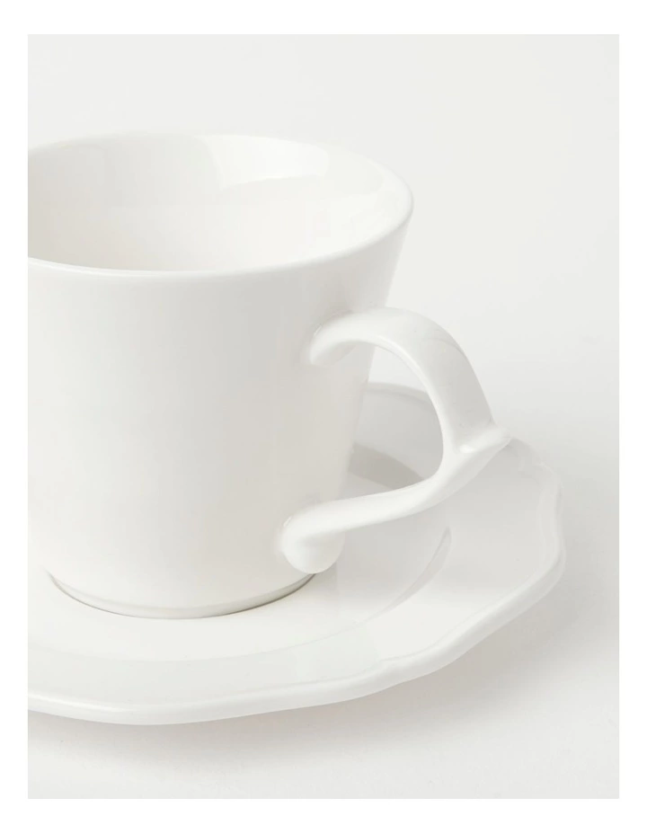 Heritage Scalloped Cup & Saucer White 2 Heritage Scalloped Cup & Saucer White - Image 2