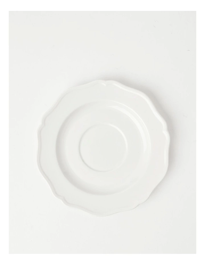 Heritage Scalloped Cup & Saucer White 3 Heritage Scalloped Cup & Saucer White - Image 3