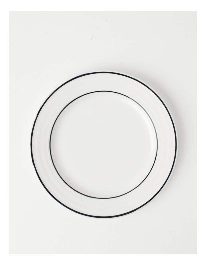 Heritage Ribbed 16pc Dinner Set with Blue Rim 4 Heritage Ribbed 16pc Dinner Set with Blue Rim - Image 4