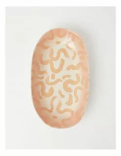 Vue Swirl Oval Platter Large Pink