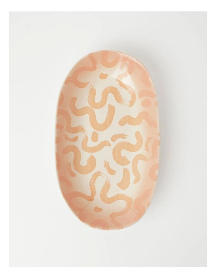 Vue Swirl Oval Platter Large Pink 1 Vue Swirl Oval Platter Large Pink