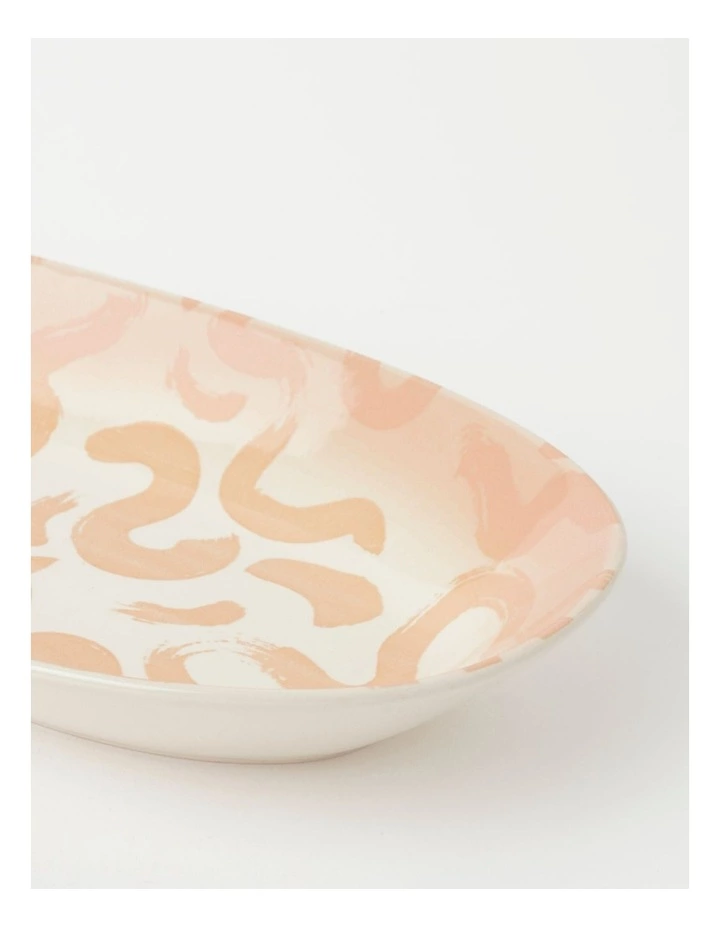 Vue Swirl Oval Platter Large Pink 3 Vue Swirl Oval Platter Large Pink - Image 3