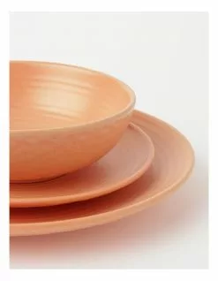 Vue Desert Bloom 12pc Dinner Set Peach -Dining Shop 826749460 6 720x928