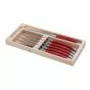 Heritage Laguiole Sophistique 6 Pce Steak Knife Set - Red