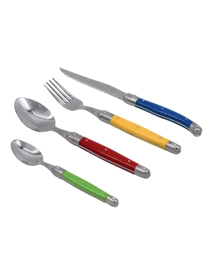 Heritage Laguiole Sophistique 24 pce Cutlery Set - Multi Color 2 Heritage Laguiole Sophistique 24 pce Cutlery Set - Multi Color - Image 2