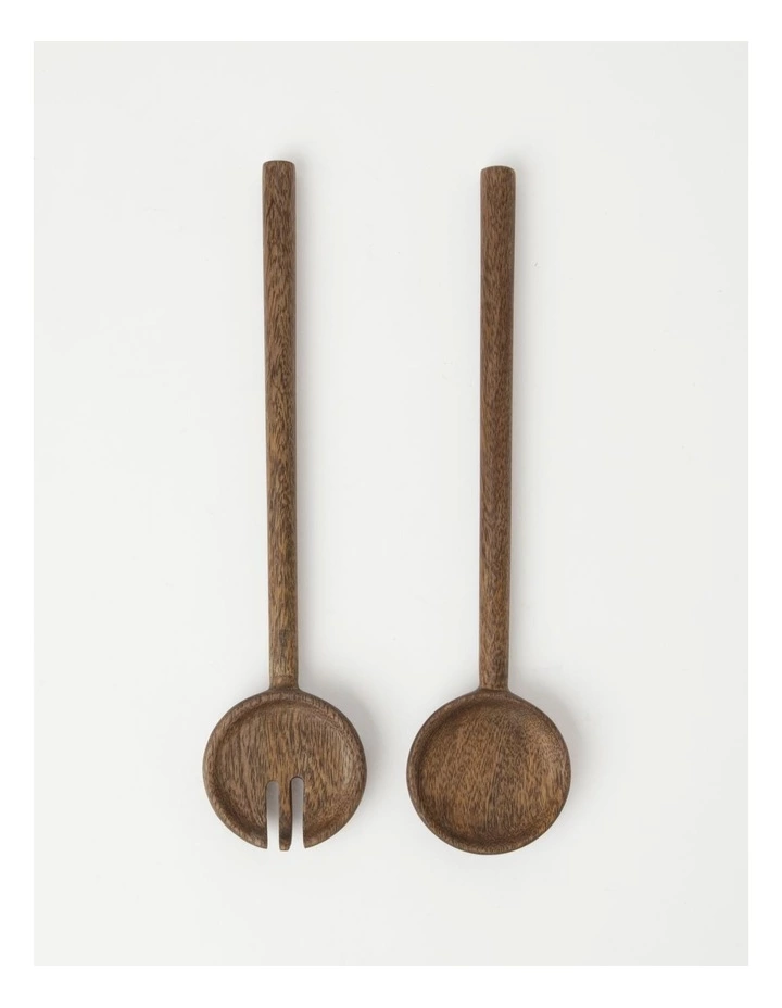Heritage Walnut Look Set of 2 Salad Servers 3 Heritage Walnut Look Set of 2 Salad Servers - Image 3
