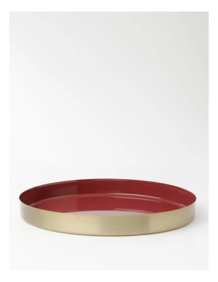 Heritage Heirloom Aura Round Serving Tray Red 1 Heritage Heirloom Aura Round Serving Tray Red