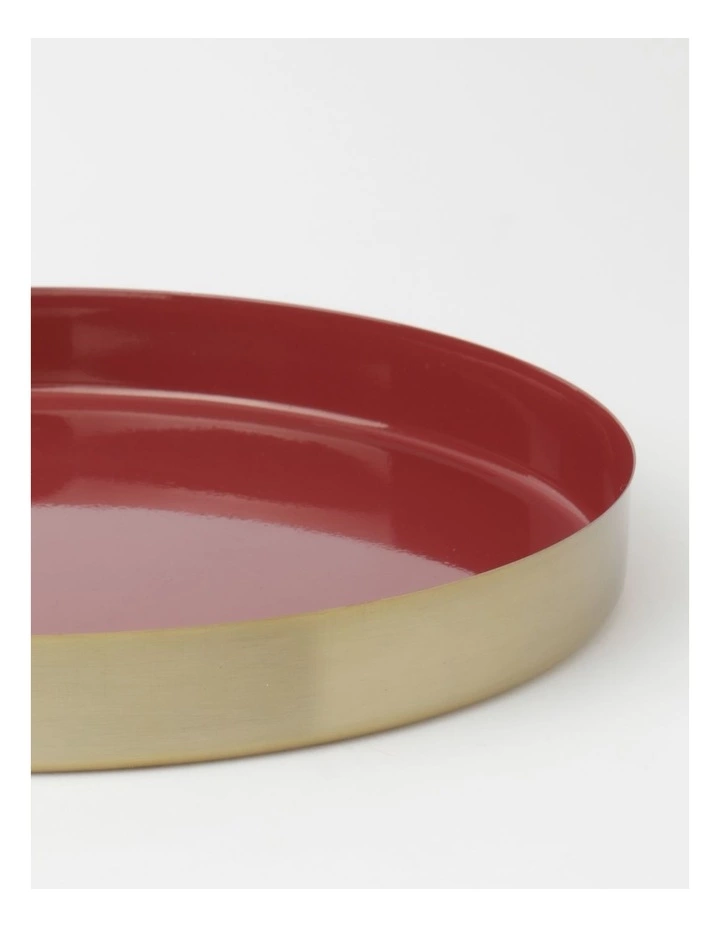 Heritage Heirloom Aura Round Serving Tray Red 2 Heritage Heirloom Aura Round Serving Tray Red - Image 2