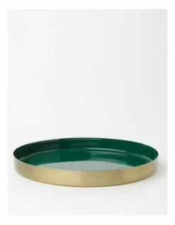 Heritage Heirloom Aura Round Serving Tray Green