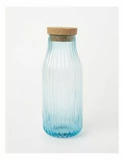 Vue Palma Carafe With Cork Lid Blue 1.1 Litre