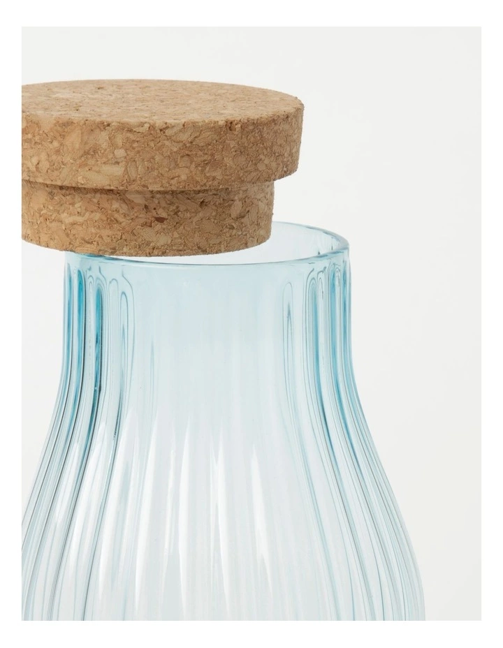 Vue Palma Carafe With Cork Lid Blue 1.1 Litre 3 Vue Palma Carafe With Cork Lid Blue 1.1 Litre - Image 3