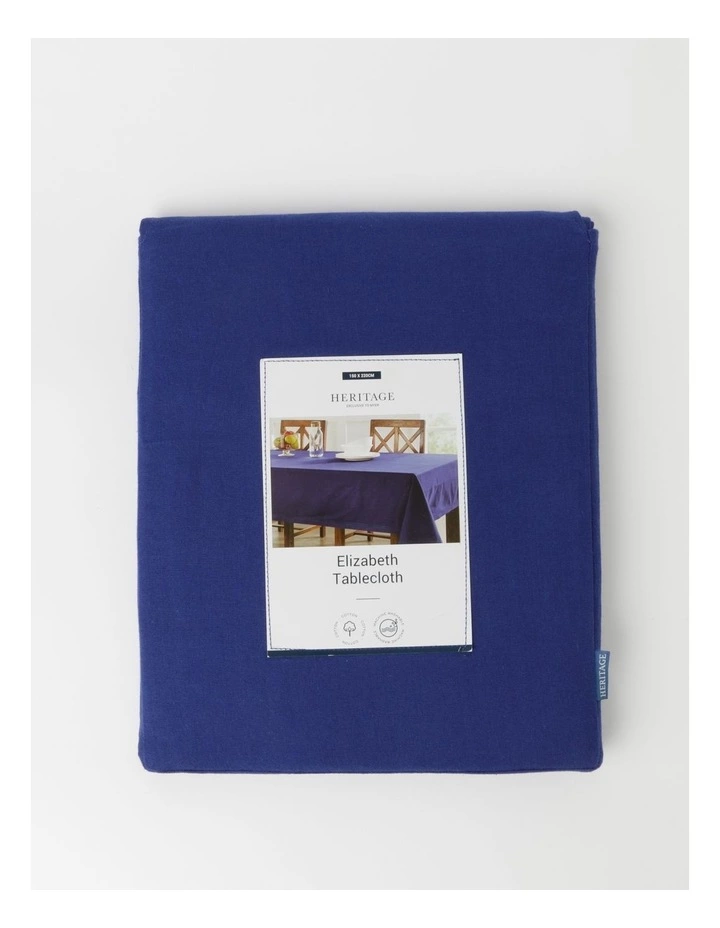 Heritage Elizabeth Tablecloth - Navy Blue 4 Heritage Elizabeth Tablecloth - Navy Blue - Image 4