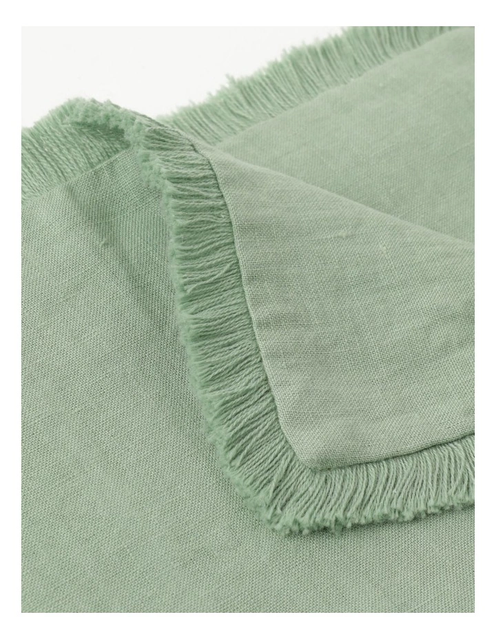 Australian House & Garden Fringed Linen Placemat Green 3 Australian House & Garden Fringed Linen Placemat Green - Image 3