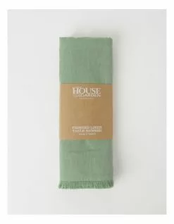 Australian House & Garden Fringed Linen Table Runner - Eucalyptus 5 Australian House & Garden Fringed Linen Table Runner - Eucalyptus -Dining Shop 830028610 3 720x928