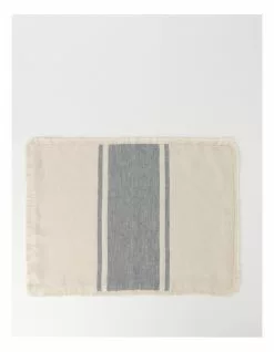 Australian House & Garden Yarn Dyed Linen Placemat - Denim Blue