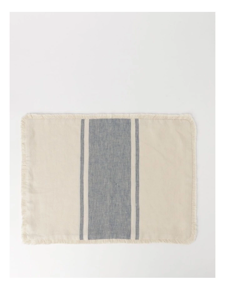 Australian House & Garden Yarn Dyed Linen Placemat - Denim Blue 1 Australian House & Garden Yarn Dyed Linen Placemat - Denim Blue