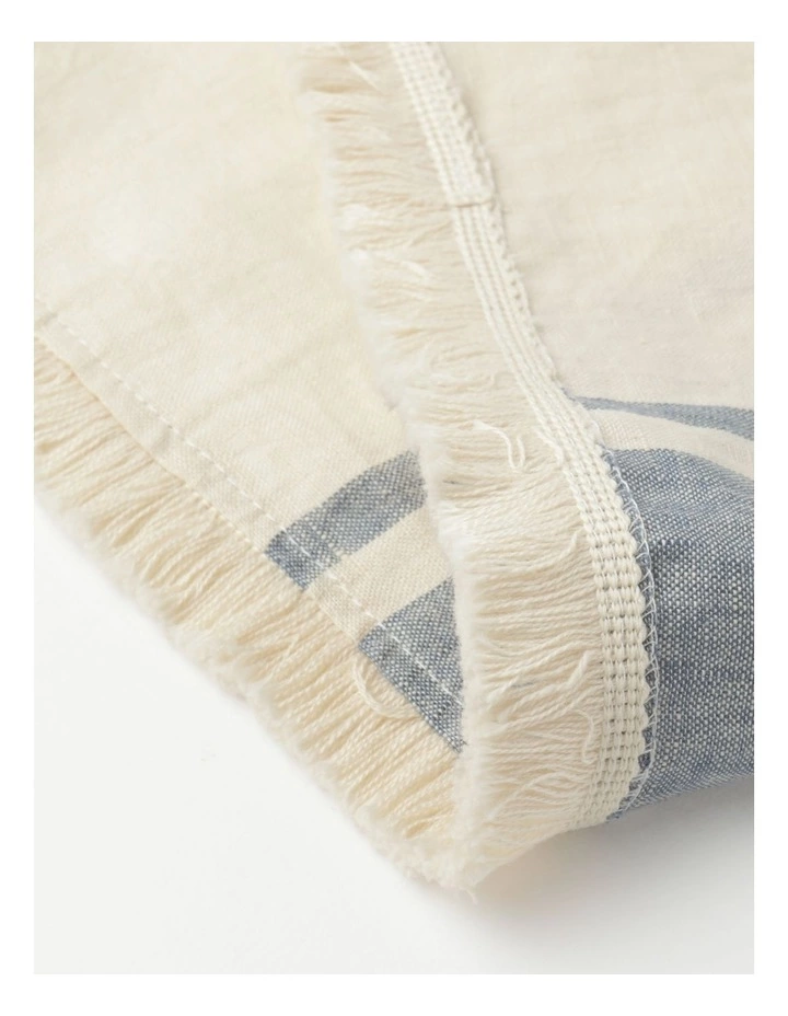 Australian House & Garden Yarn Dyed Linen Napkin Set Of 4 - Denim Blue 2 Australian House & Garden Yarn Dyed Linen Napkin Set Of 4 - Denim Blue - Image 2