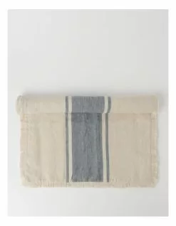 Australian House & Garden Yarn Dyed Linen Table Runner - Denim Blue