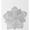 Heritage Poinsettia Placemat Set Of 4 - Silver