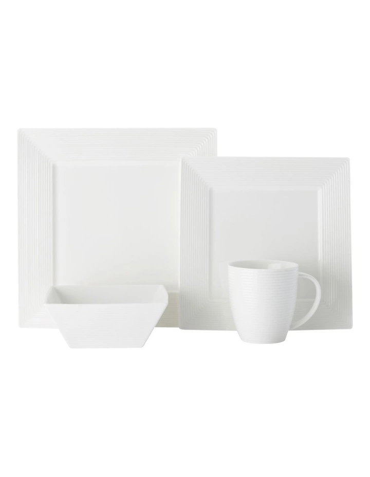 Casa Domani Casual White Evolve Square Dinner Set 16pc Gift Boxed 1 Casa Domani Casual White Evolve Square Dinner Set 16pc Gift Boxed