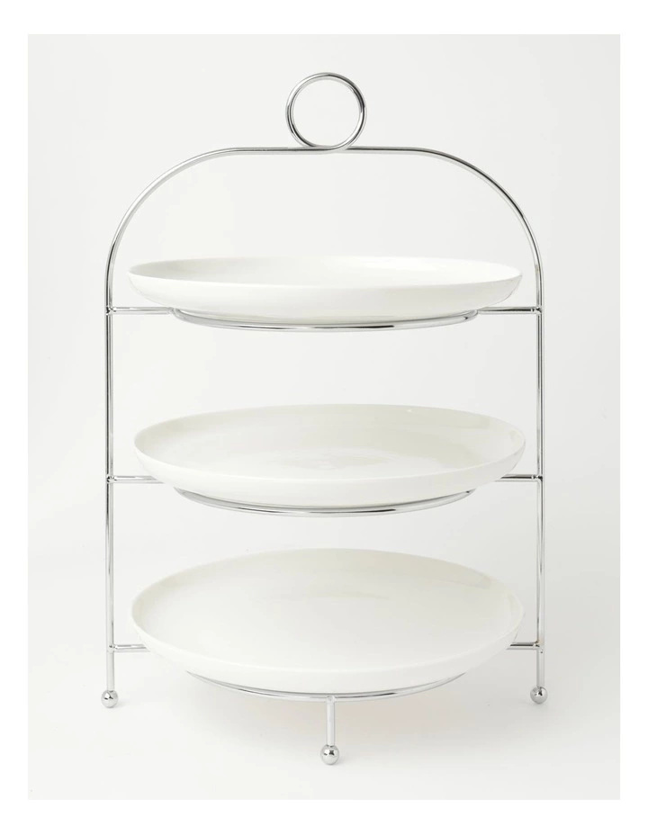 Heritage Tea Party Serving Stand Set Of 3 Round Plates 1 Heritage Tea Party Serving Stand Set Of 3 Round Plates