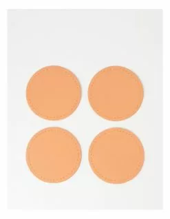Vue Washable Paper 4pk Coaster- Peach