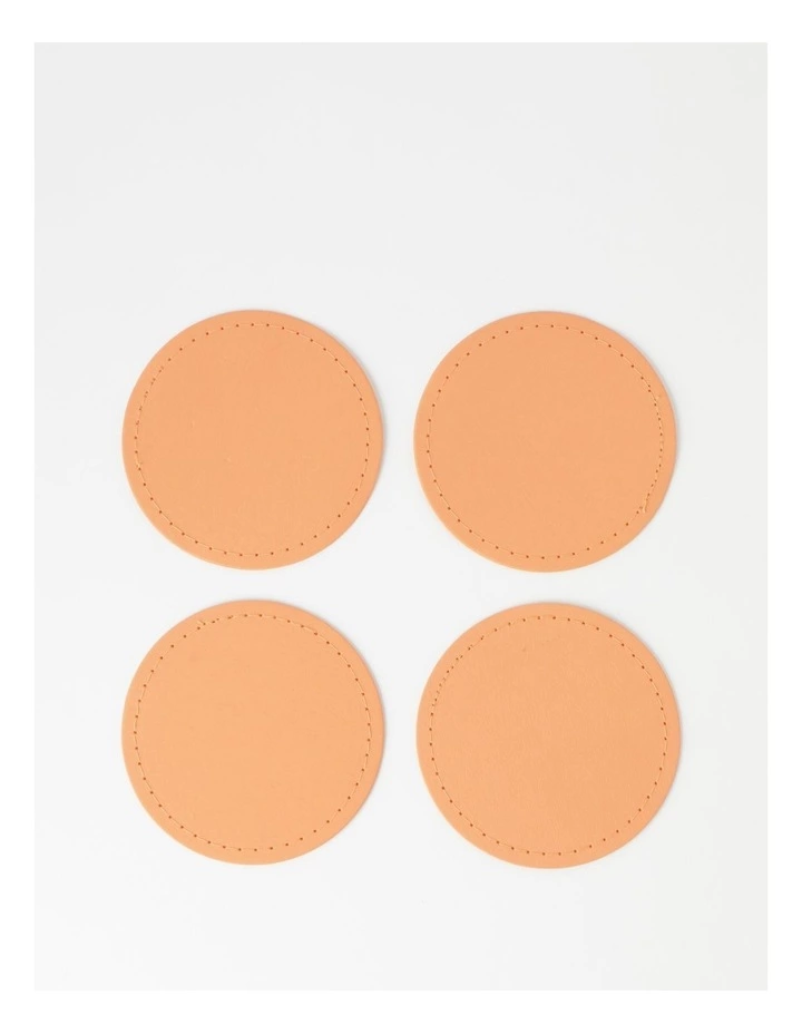 Vue Washable Paper 4pk Coaster- Peach 1 Vue Washable Paper 4pk Coaster- Peach
