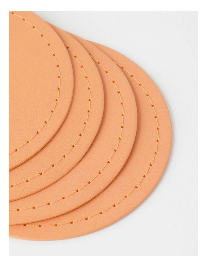 Vue Washable Paper 4pk Coaster- Peach 2 Vue Washable Paper 4pk Coaster- Peach - Image 2