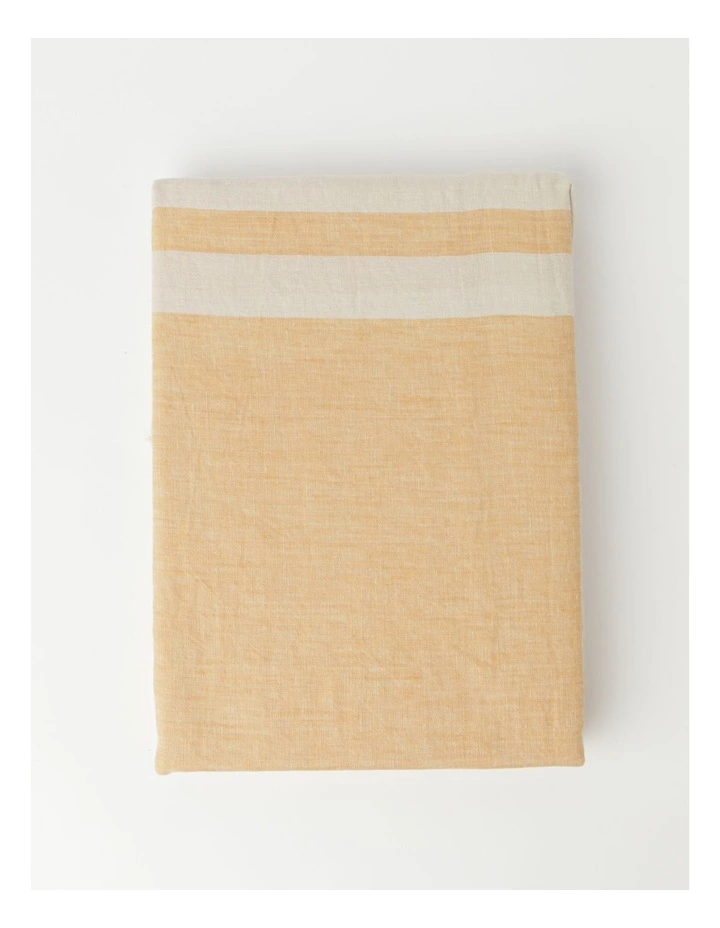Australian House & Garden Yarn Dyed Linen Tablecloth - Sand 1 Australian House & Garden Yarn Dyed Linen Tablecloth - Sand