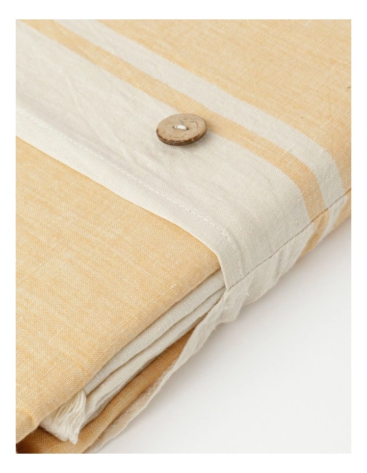 Australian House & Garden Yarn Dyed Linen Tablecloth - Sand 2 Australian House & Garden Yarn Dyed Linen Tablecloth - Sand - Image 2