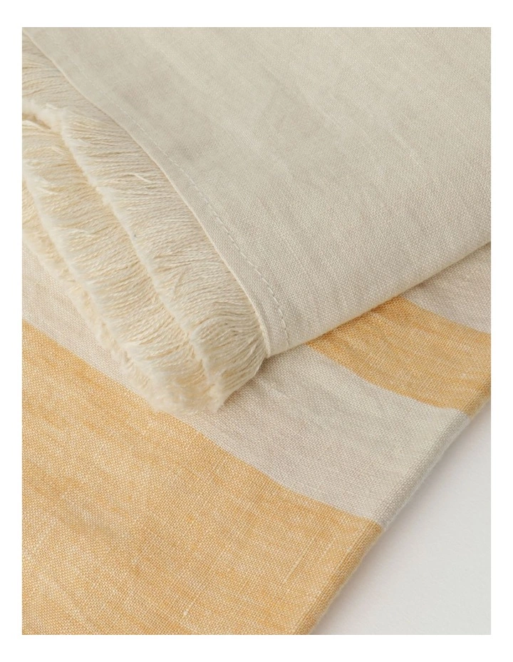 Australian House & Garden Yarn Dyed Linen Tablecloth - Sand 3 Australian House & Garden Yarn Dyed Linen Tablecloth - Sand - Image 3