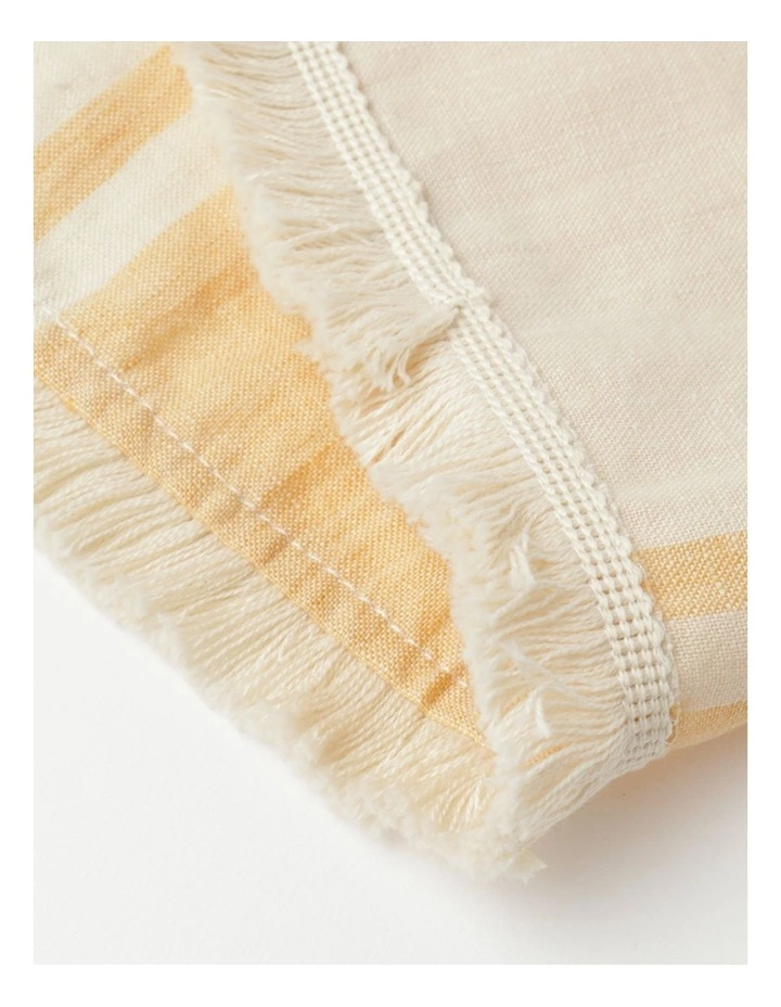 Australian House & Garden Yarn Dyed Linen Napkin Set Of 4 - Sand 2 Australian House & Garden Yarn Dyed Linen Napkin Set Of 4 - Sand - Image 2